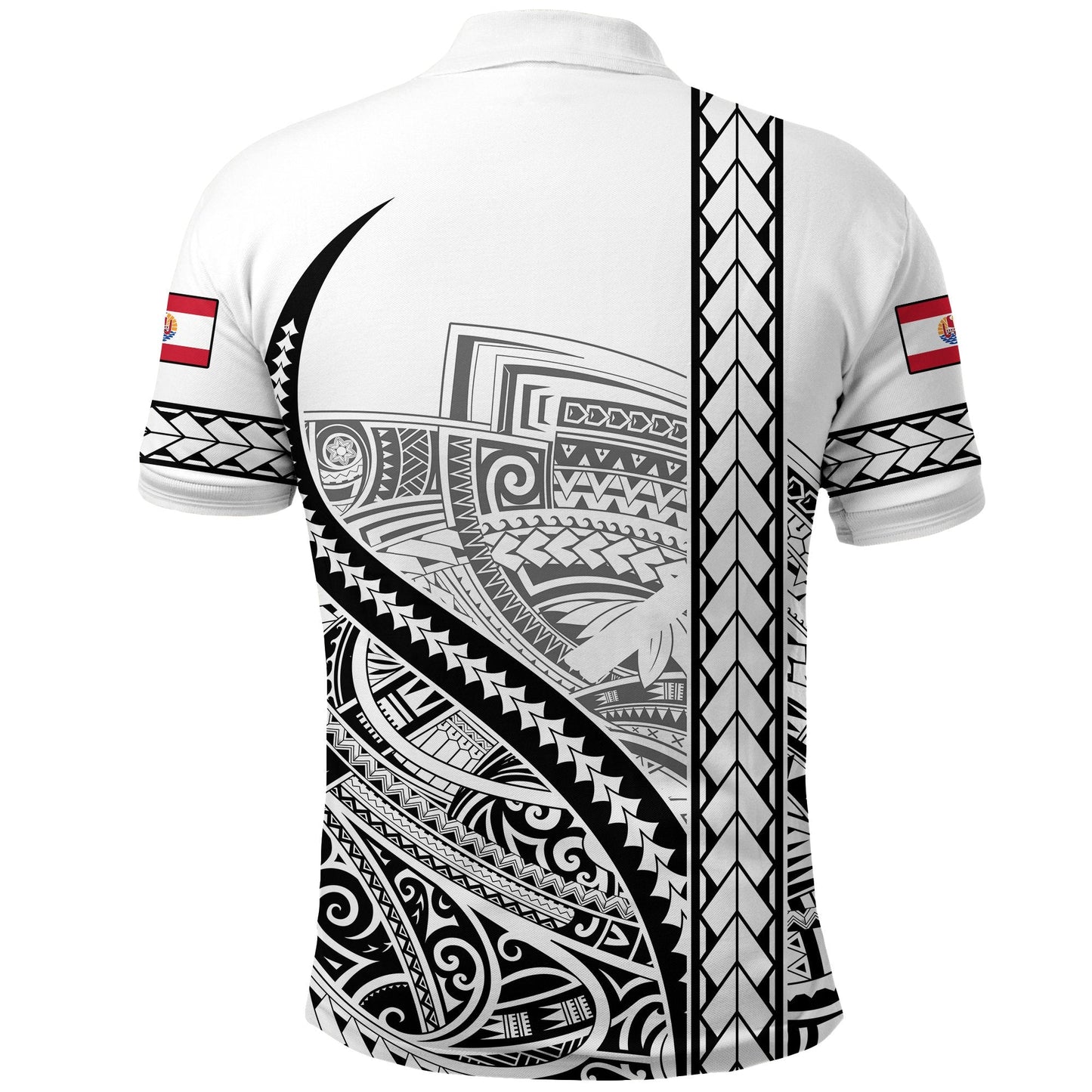 Tahiti Rugby Polo Shirt Marvelous Version White