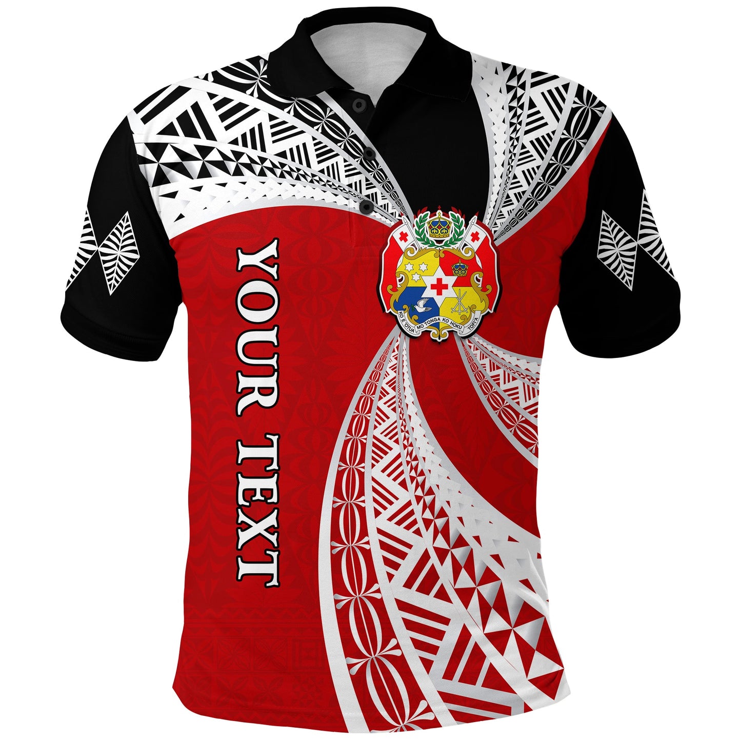 Custom Personalised Tonga Distinctive Polo Shirt Tongan Tapa Pattern