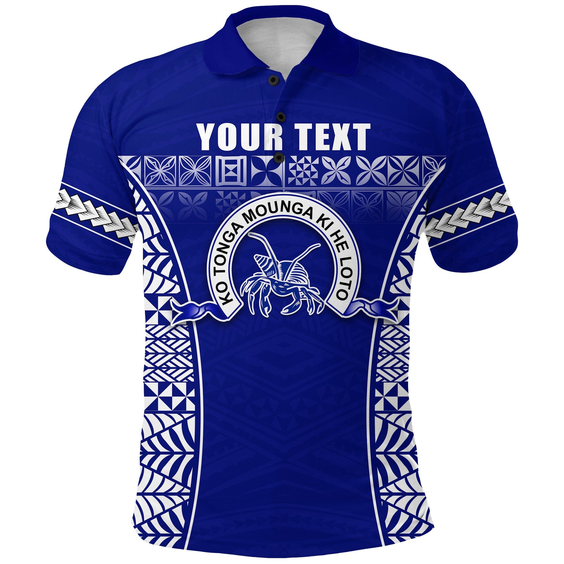 Custom Personalised Taufa'ahau Pilolevu Polo Shirt Ngatu Tongan