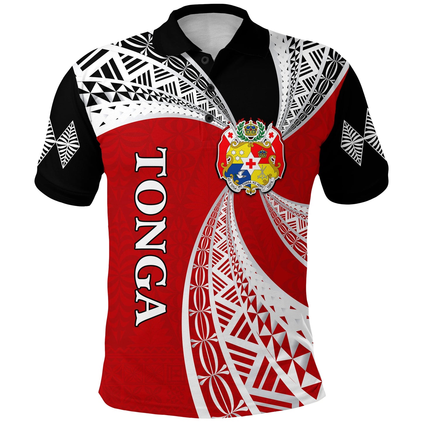 Tonga Distinctive Polo Shirt Tongan Tapa Pattern