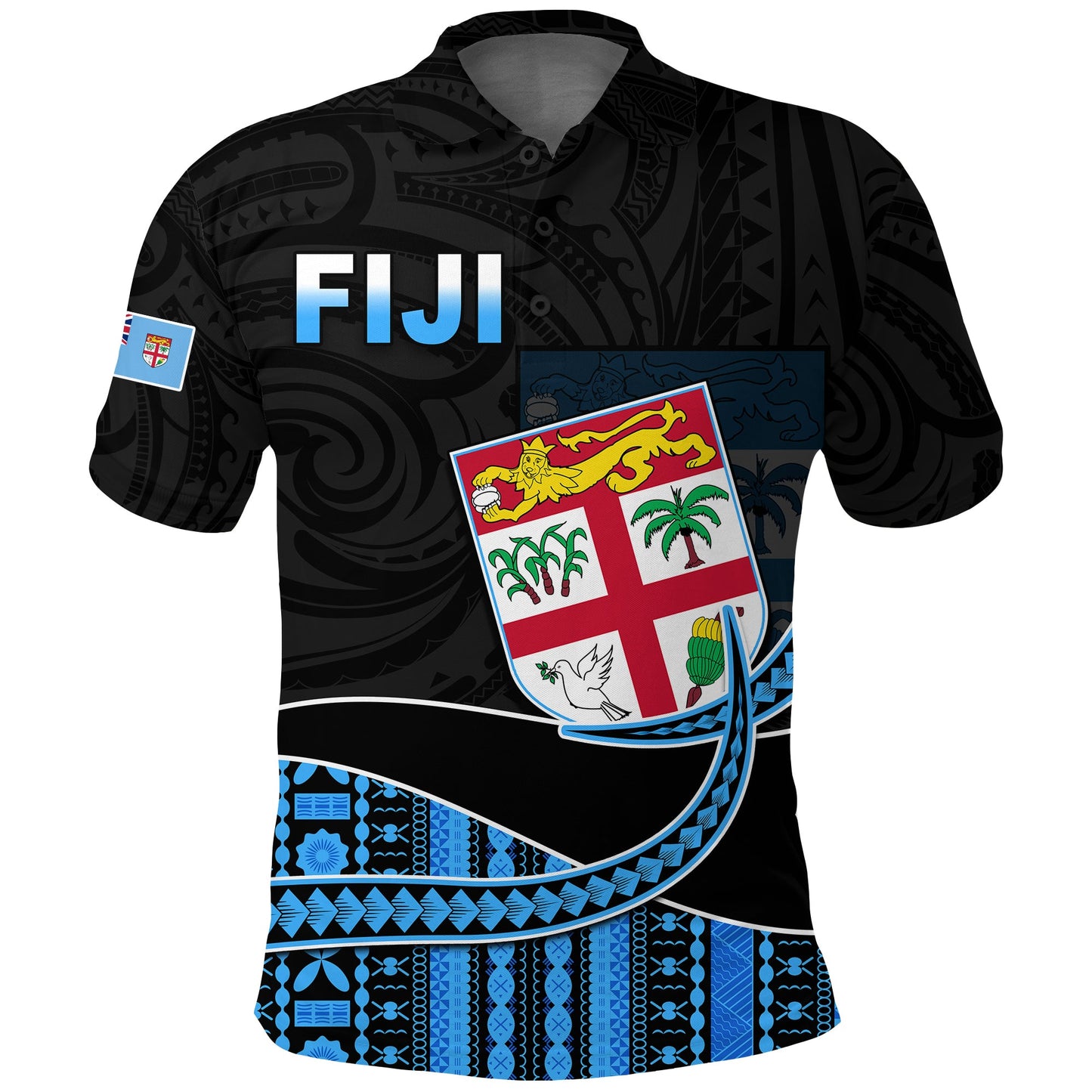 Fiji Polynesian Polo Shirt Featured Fijian Lovers