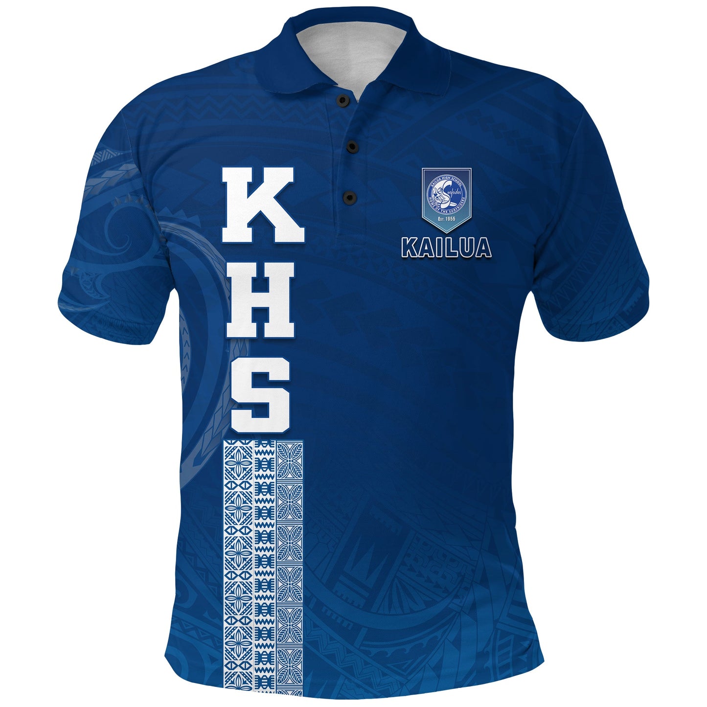 Kailua High School Polo Shirt - KHS Hawaii Pattern