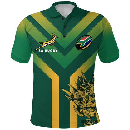 Custom South Africa Rugby 2021 Polo Shirt Bokke Version Special