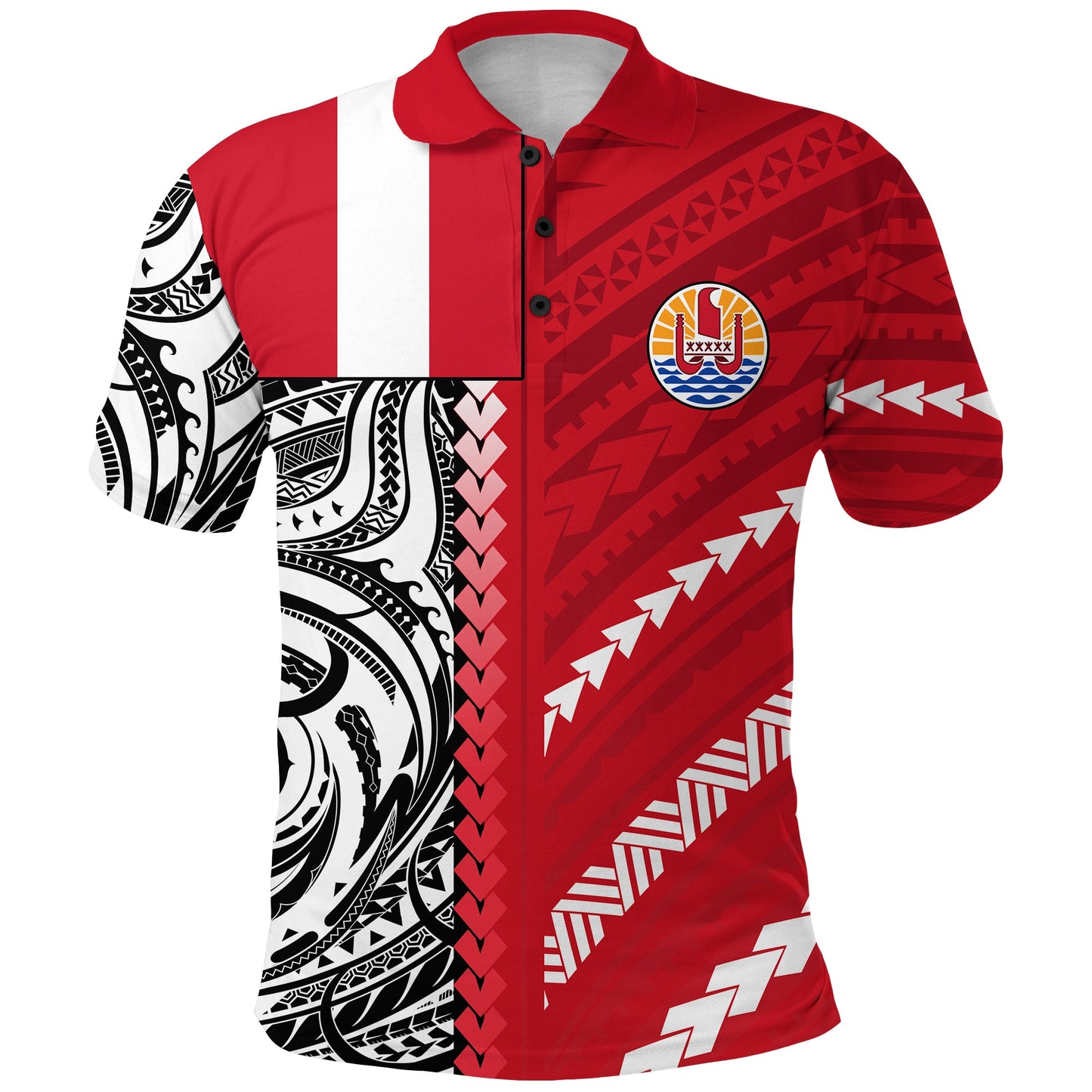 Tahiti Unique Polo Shirt Polynesia Pattern