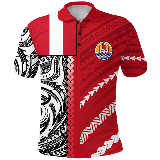Tahiti Unique Polo Shirt Polynesia Pattern