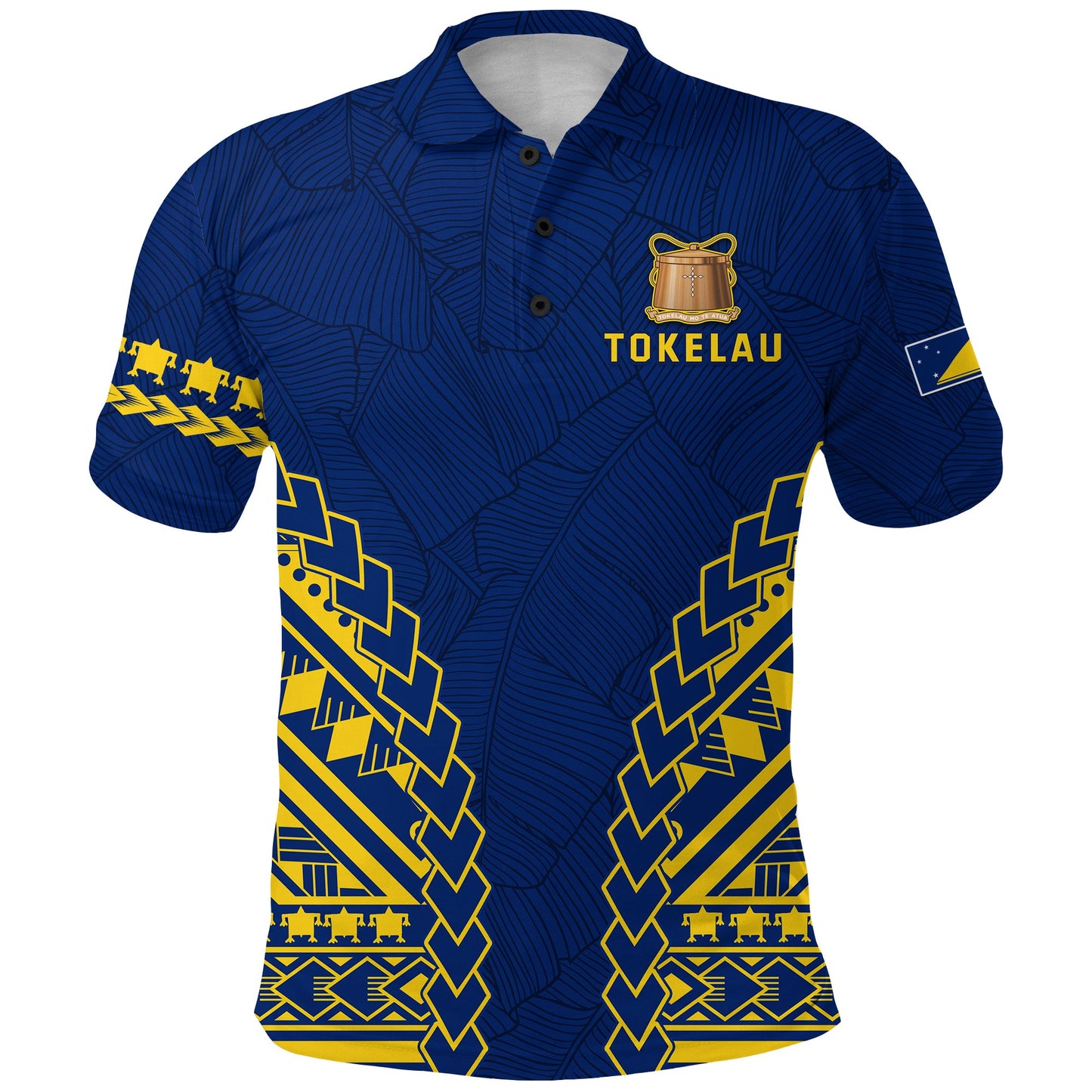 Tokelau Polo Shirt Coconut Palm Leaf