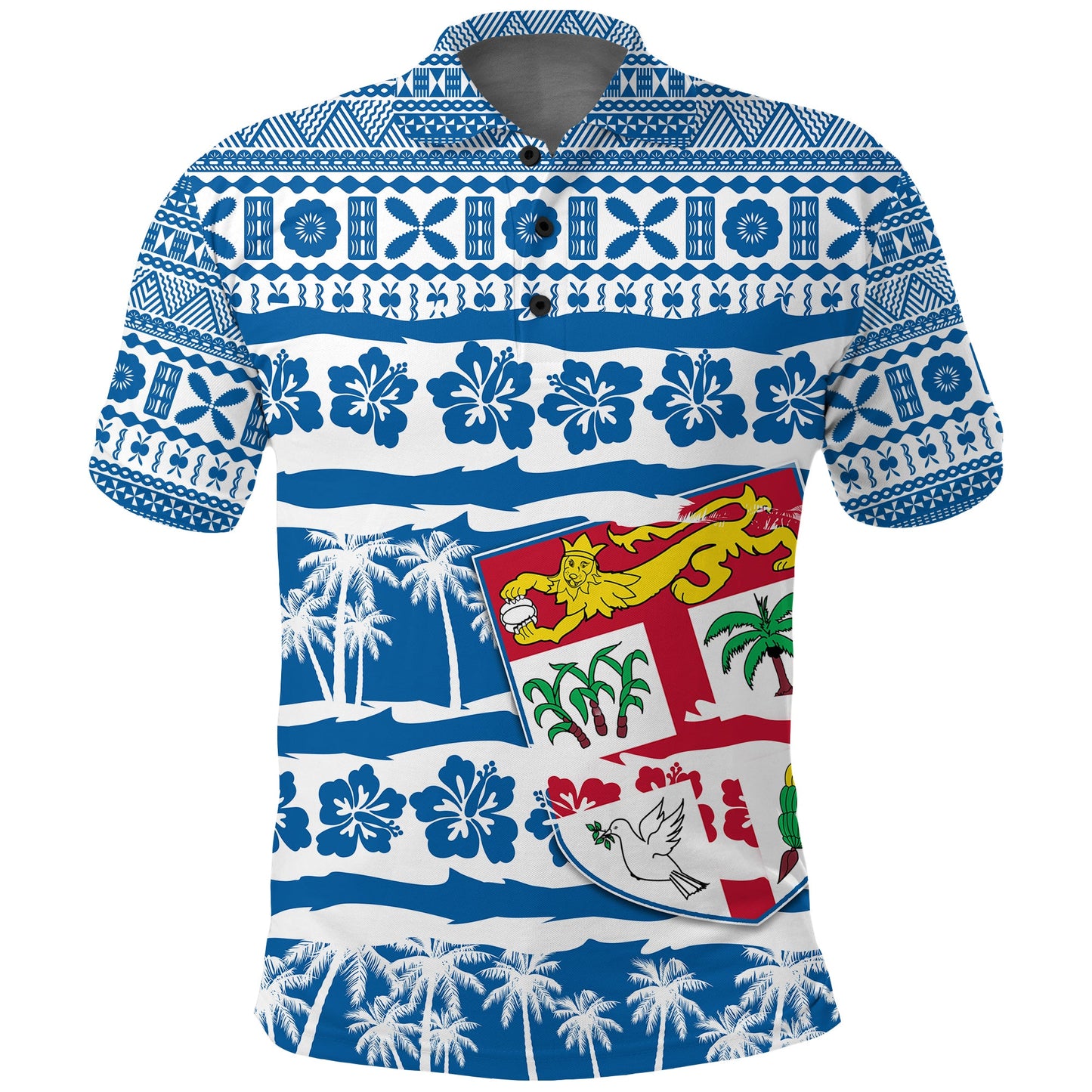 Fiji Polynesian Polo Shirt Fijian Tapa Pattern
