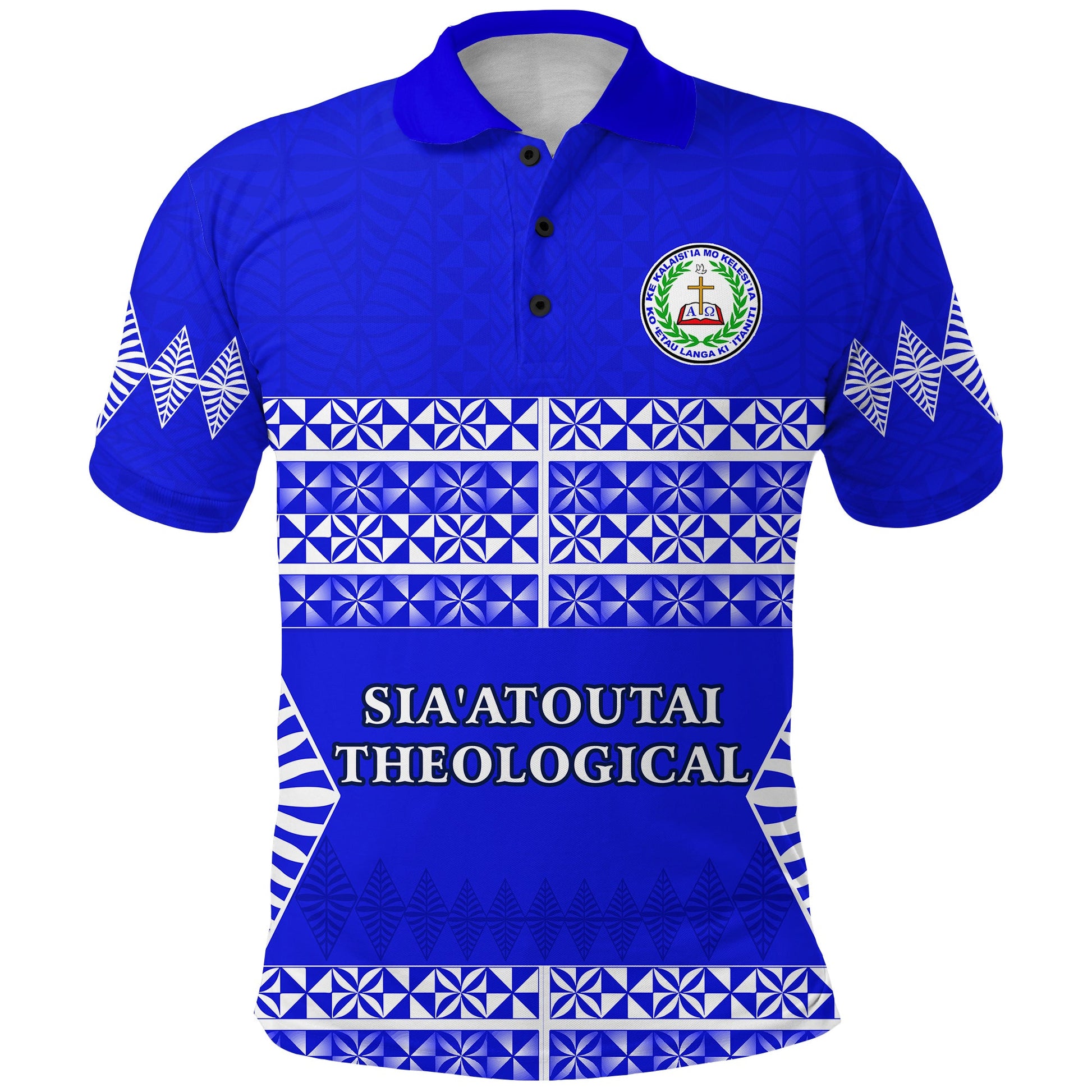 Sia'atoutai Theological College Polo Shirt Tonga Pattern