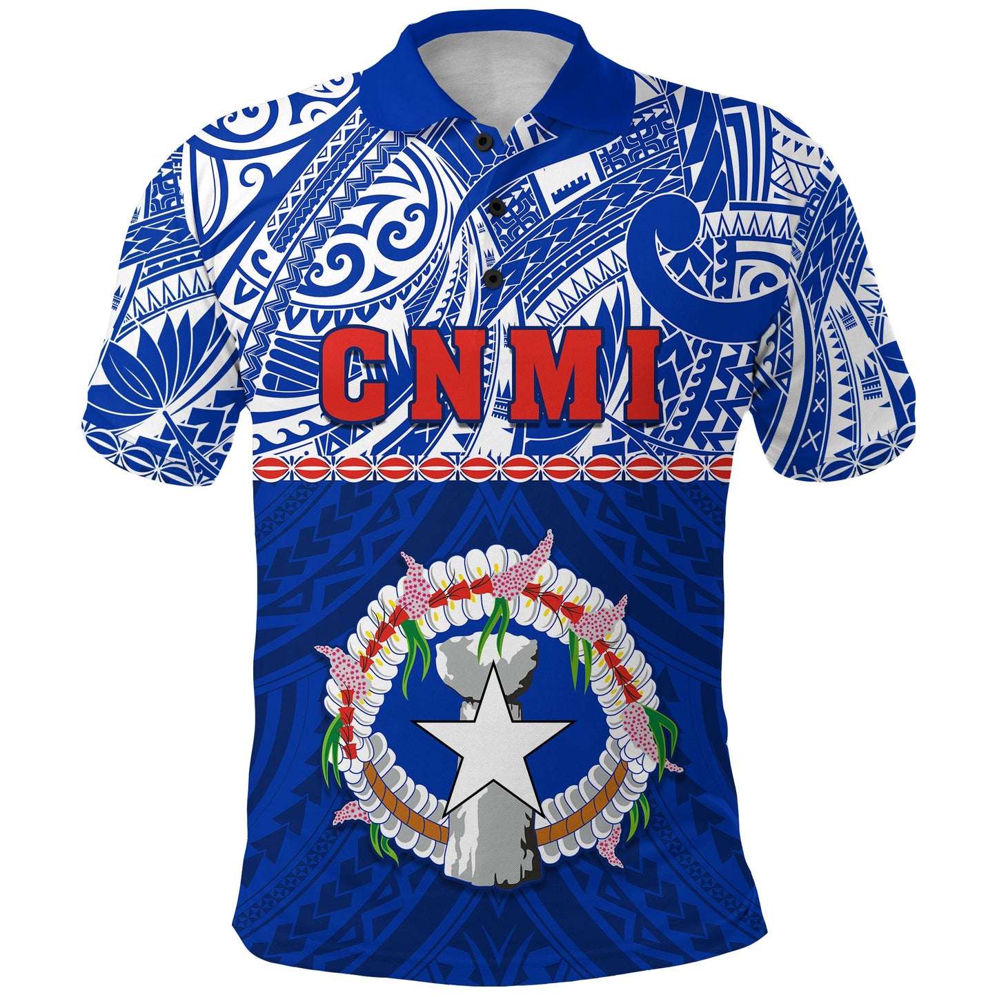 Northern Mariana Islands Polo Shirt - Polynesian CNMI Coat of Arms