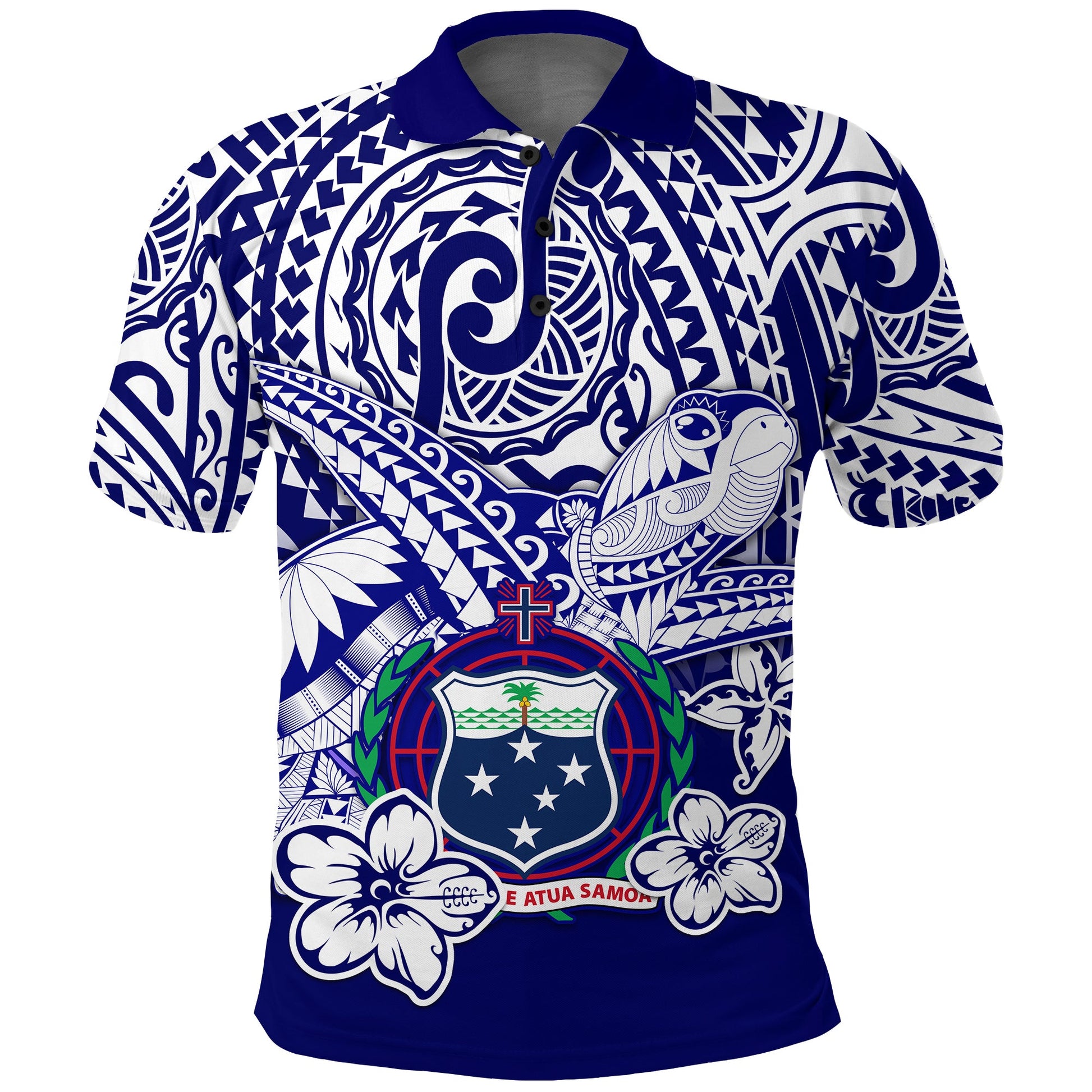 Samoa Polynesian Polo Shirt Samoan Loved Turtles