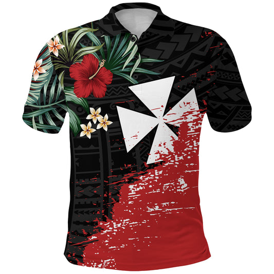 Wallis and Futuna Polynesian Polo Shirt Fantastic Flowers
