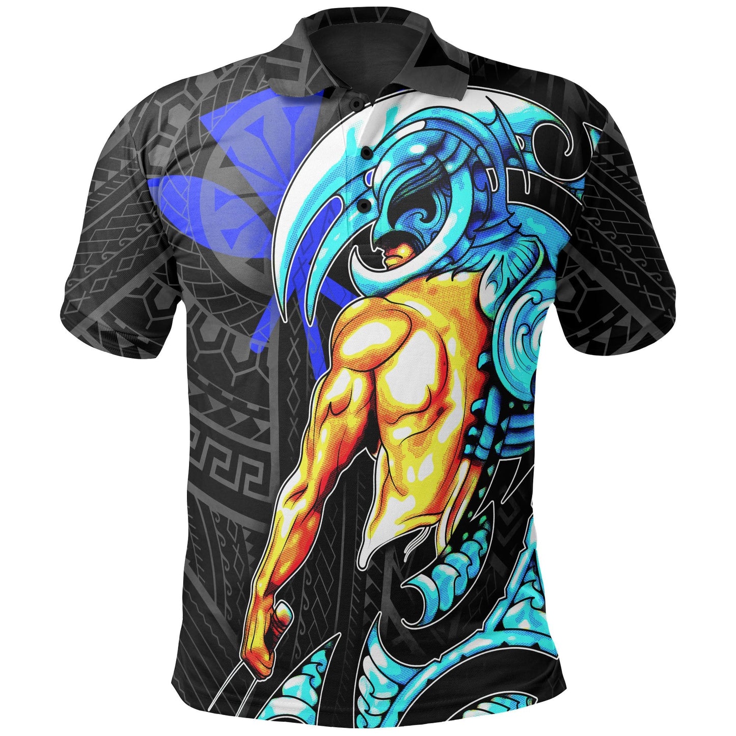 Hawaii Polo Shirt - Hawaii Warrior Kanaka Maoli