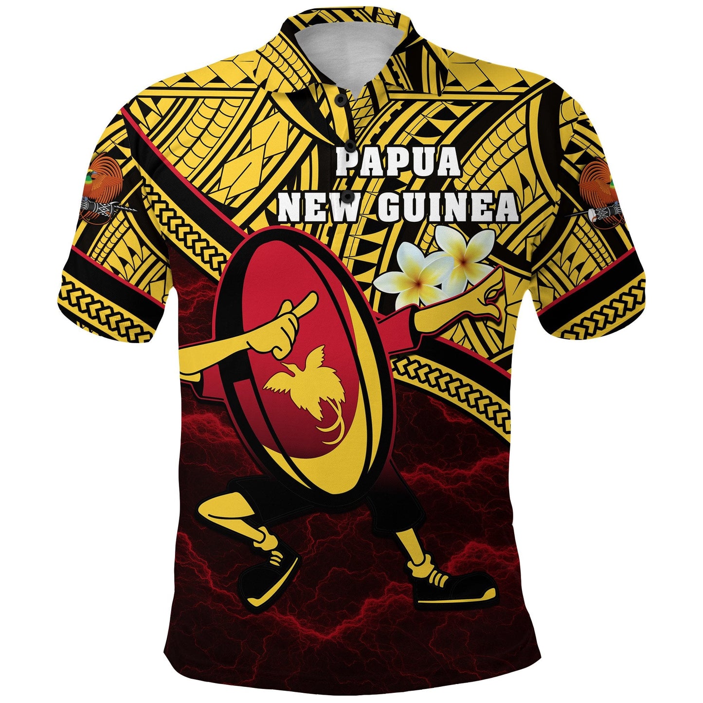 Papua New Guinea Rugby Polo Shirt Style Dab Trend