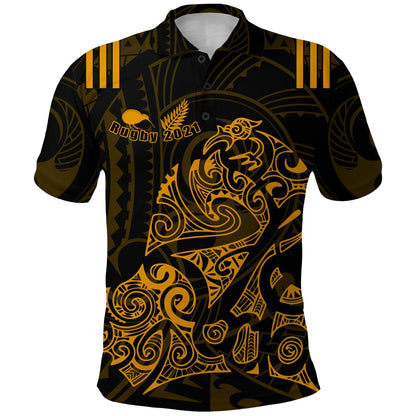 New Zealand Aotearoa Super Rugby Polo Shirt Maori Kiwi Golden