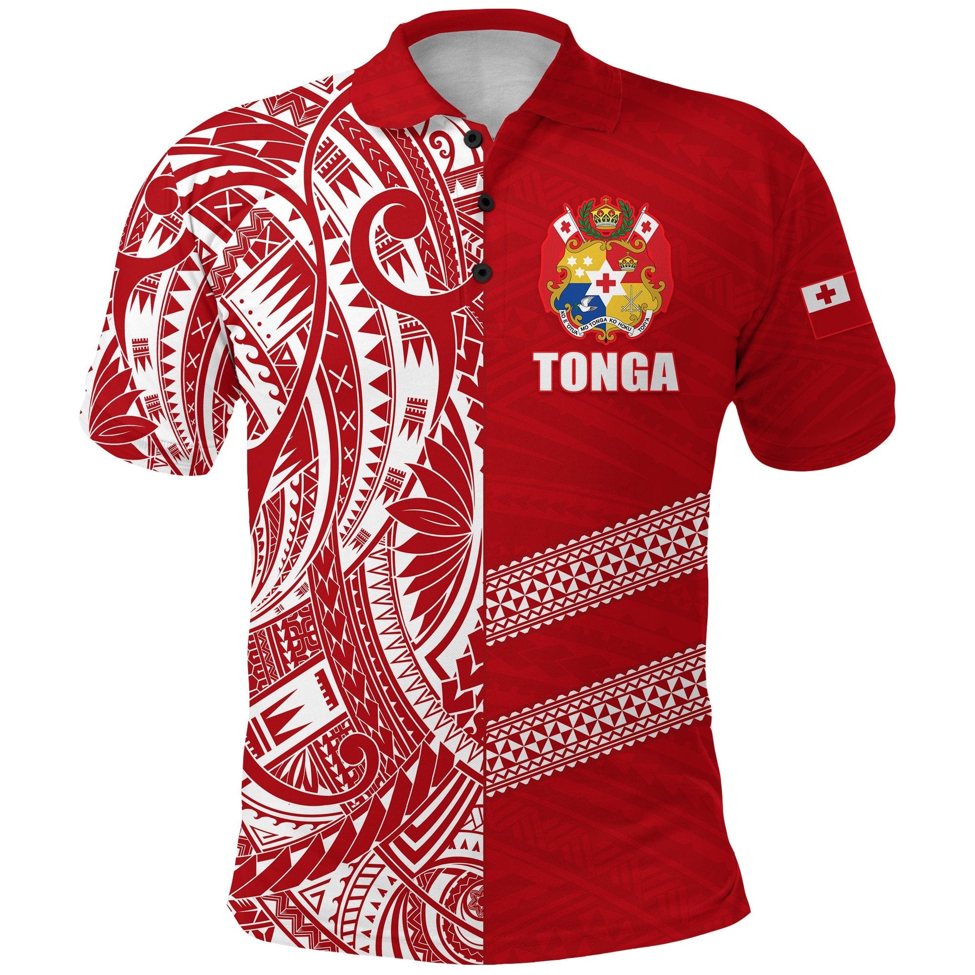 Tonga Rugby Polo Shirt Rustic