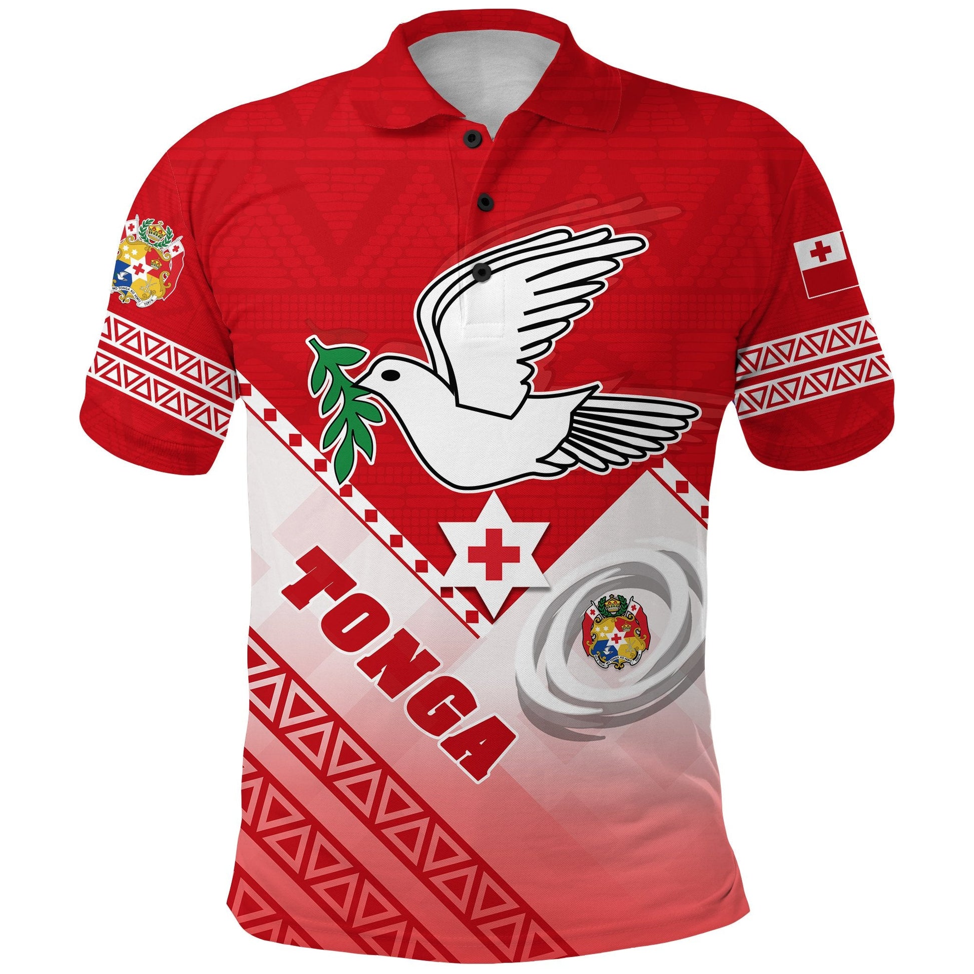 Tonga Rugby Polo Shirt Polynesian Style