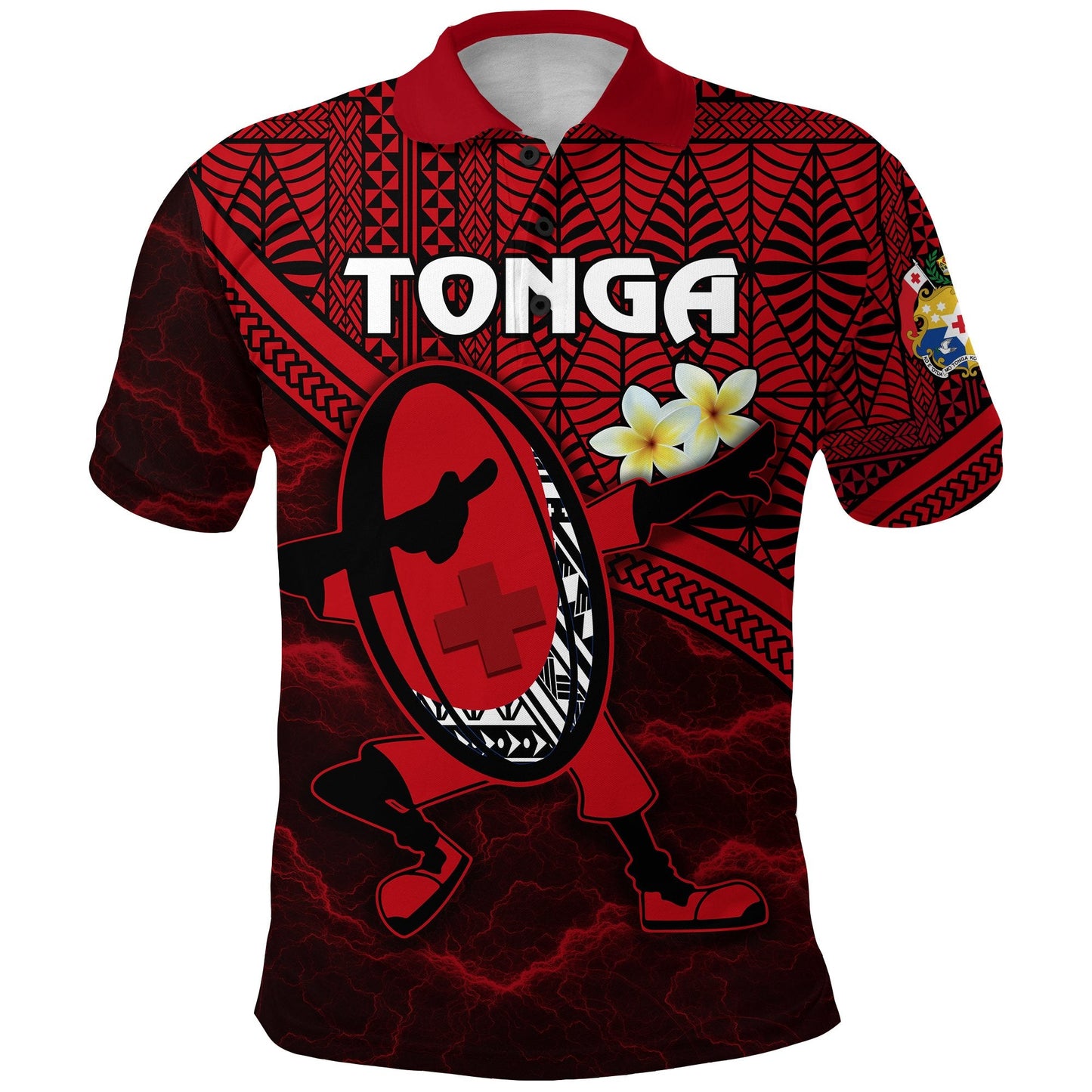 Tonga Rugby Polo Shirt Dab Trend Creative