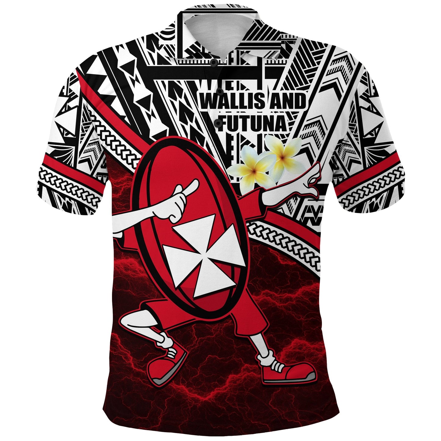 Dab Trend Style Rugby Polo Shirt Wallis and Futuna