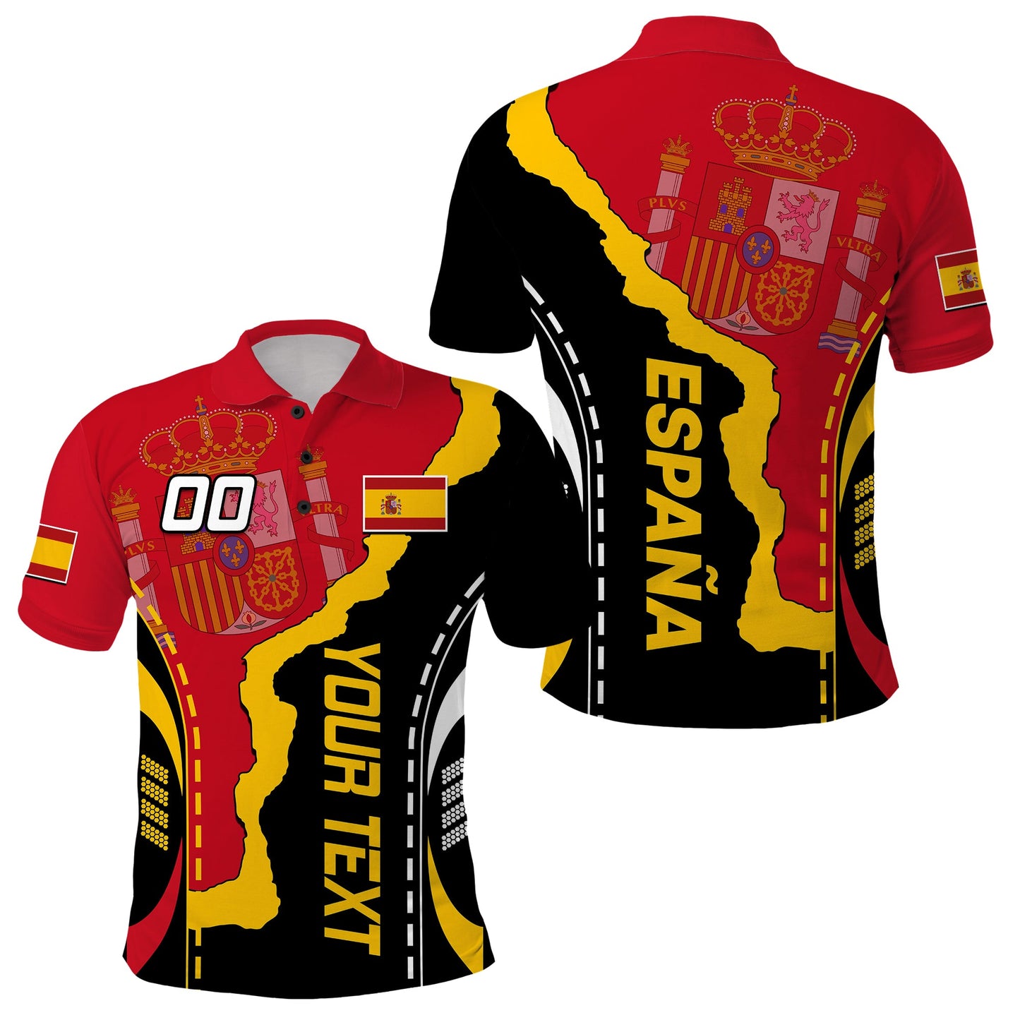 Custom Spain Polo Shirt La Rojita Football Go Champions