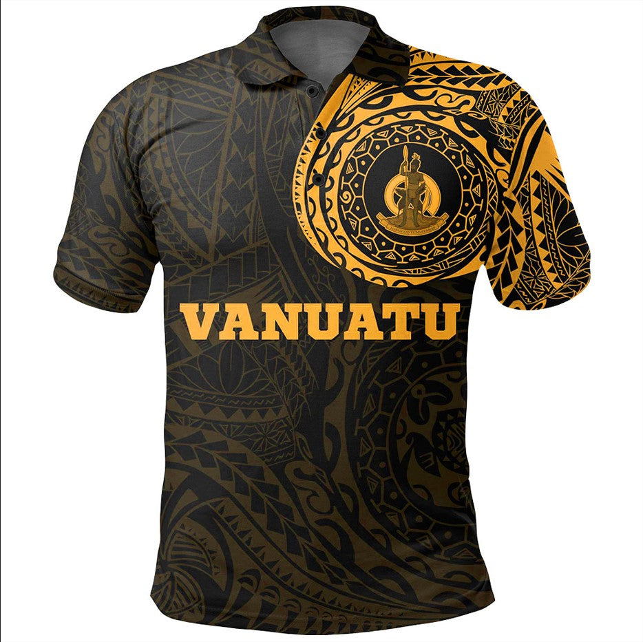 Vanuatu Province Polo Shirt Vanuatu Vanuatu Coat Of Arms Polynesian Tattoo