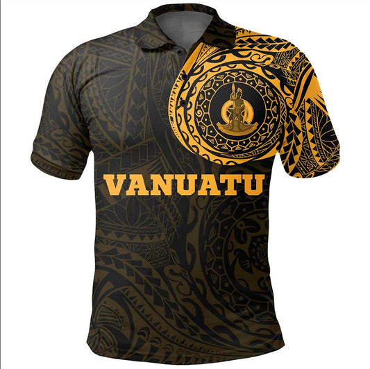 Vanuatu Province Polo Shirt Vanuatu Vanuatu Coat Of Arms Polynesian Tattoo