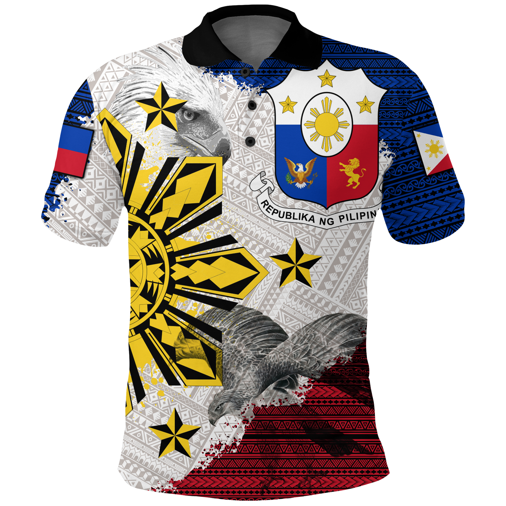 Phillippines Filipino Tribal Eagle Polo Shirt -