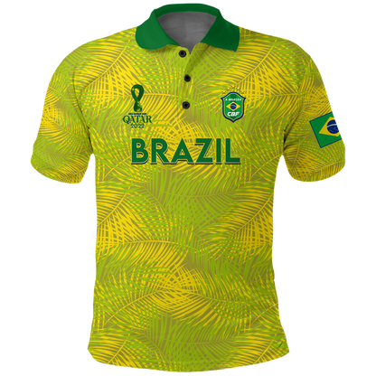 Custom Brazil Polo Shirt Football 2022