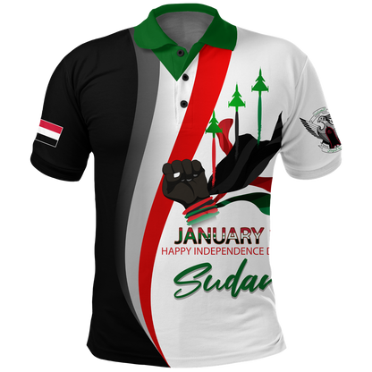 Sudan Happy Polo Shirt Independence Day