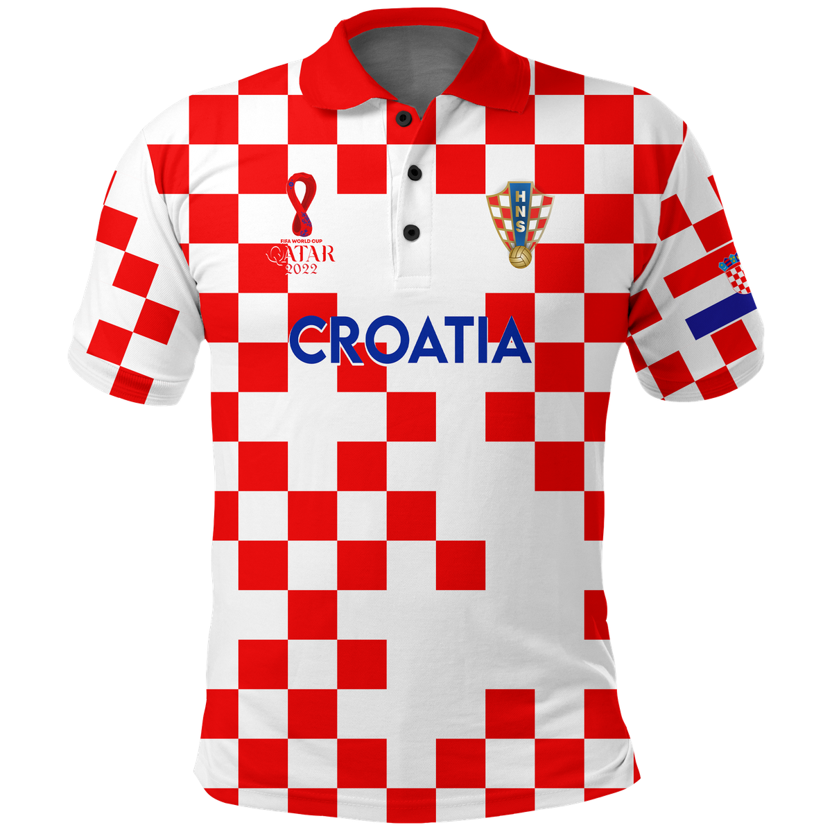 Custom Croatia Polo Shirt Football 2022