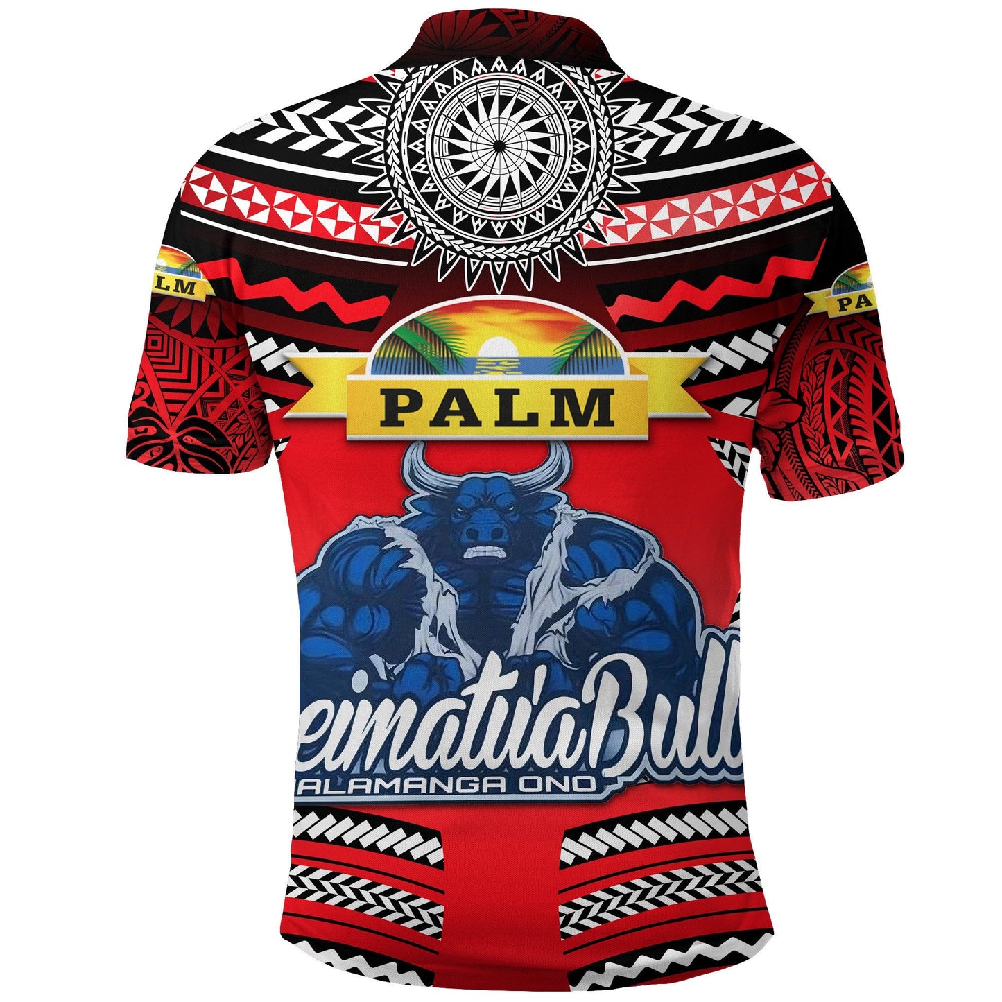 Mate Ma'a Tonga Polo Shirt Leimatu'a Bulls Creative Style - Red