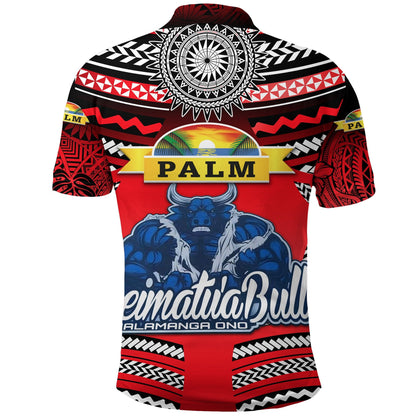 Mate Ma'a Tonga Polo Shirt Leimatu'a Bulls Creative Style - Red