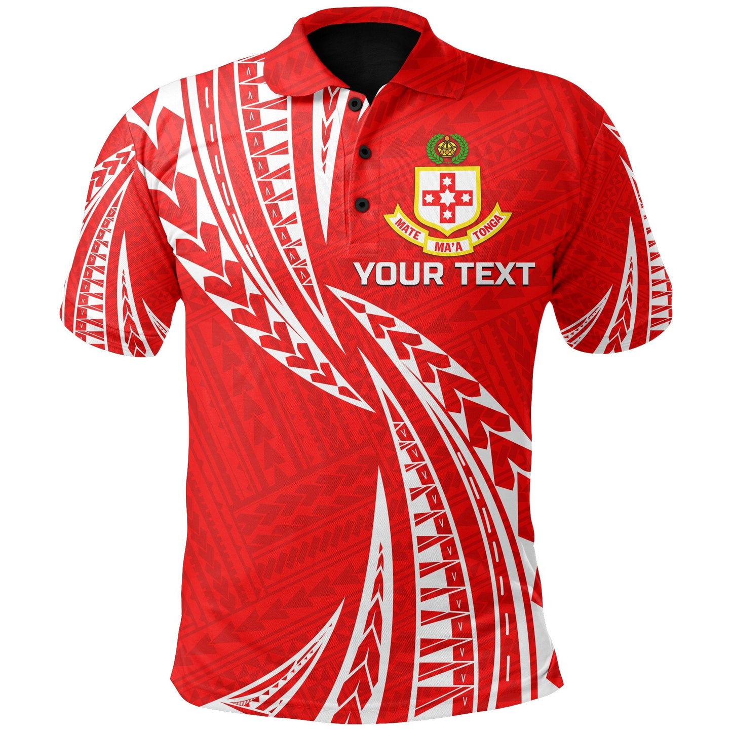 Custom Personalised Kolisi Tonga Polo Shirt Mate Ma'a Tonga