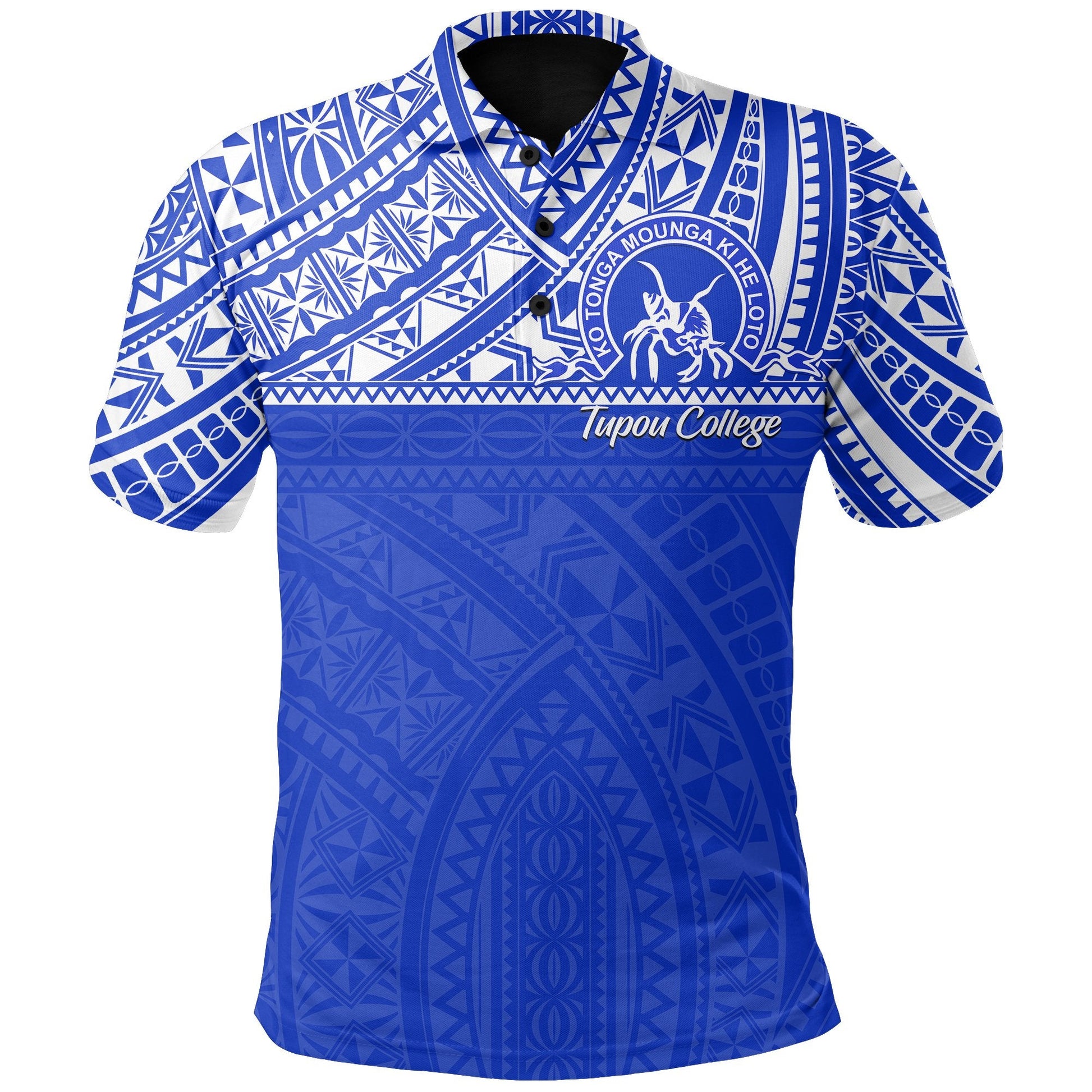 Tupou College Polo Shirt White