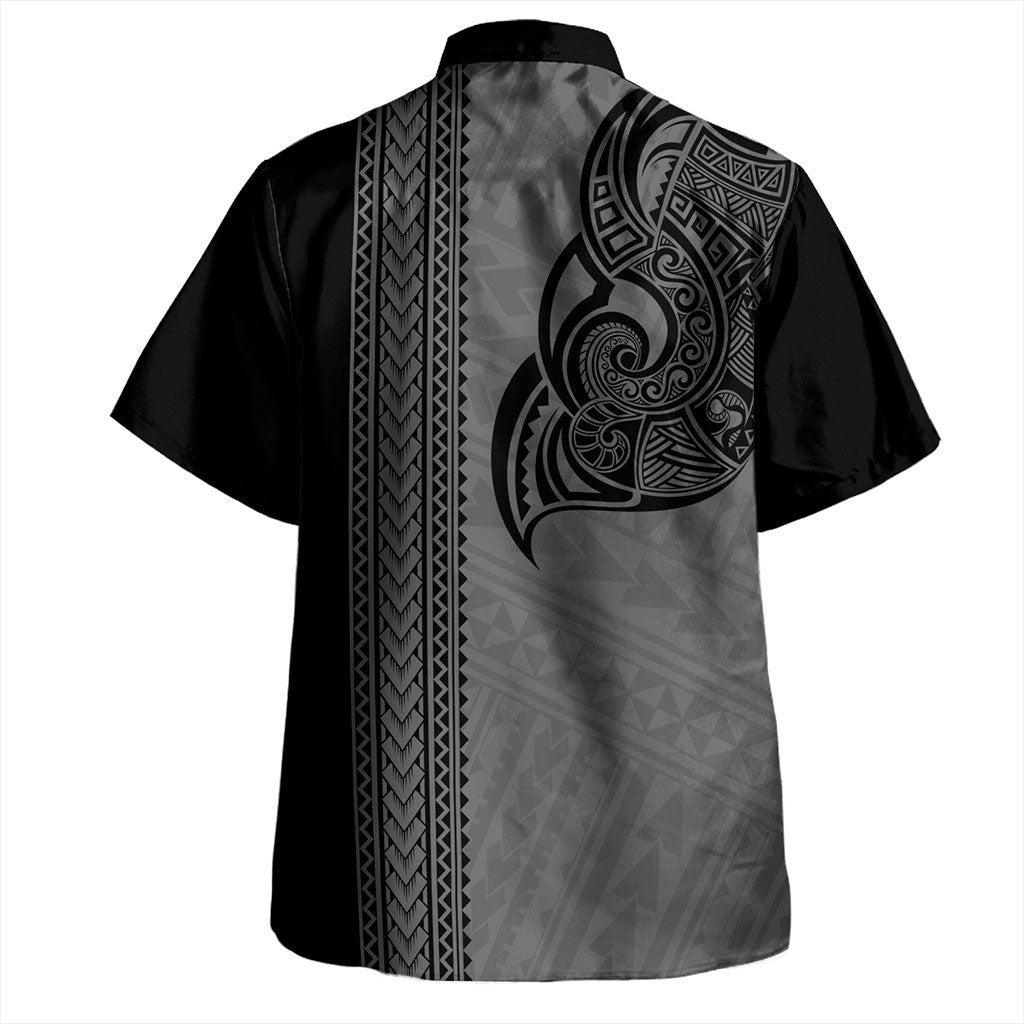 Hawaii Hawaiian Shirt Polynesia Tribal Tattoo Grey Short Sleeve Shirt