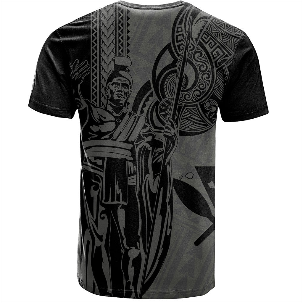 Hawaii T-Shirt Polynesian Tribal Tattoo King Kamehameha Black Shirt
