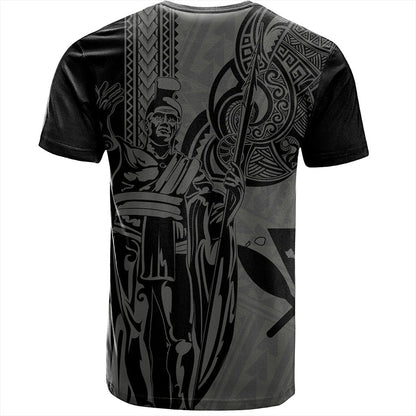 Hawaii T-Shirt Polynesian Tribal Tattoo King Kamehameha Black Shirt