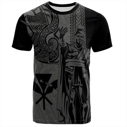 Hawaii T-Shirt Polynesian Tribal Tattoo King Kamehameha Black Shirt