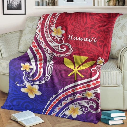 Hawaii Premium Blanket Polynesian Line Style
