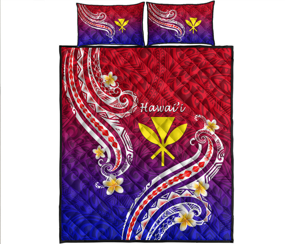 Hawaii Quilt Bed Set Polynesian Line Style