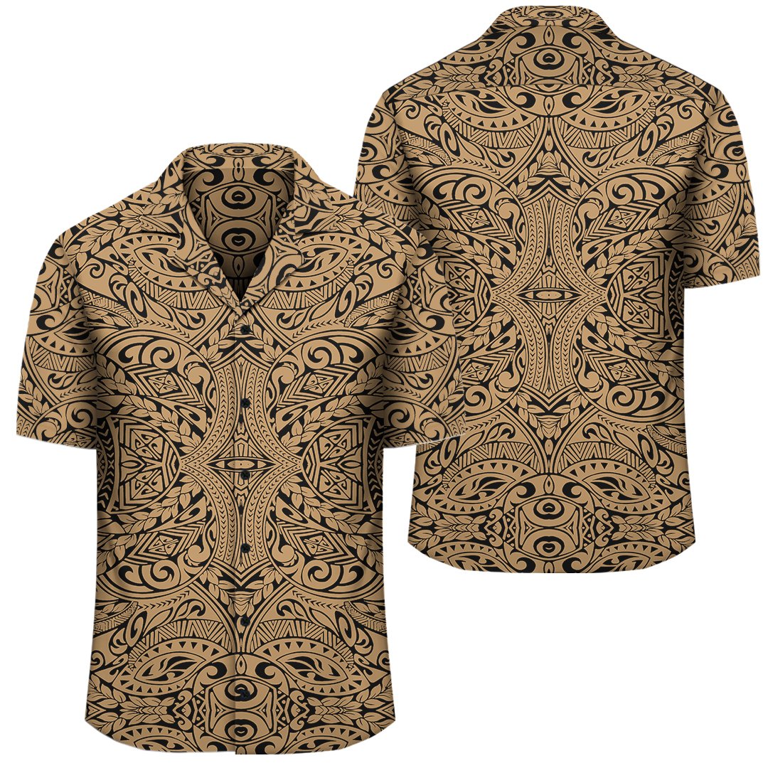 Polynesian Culture Gold Hawaiian Shirt