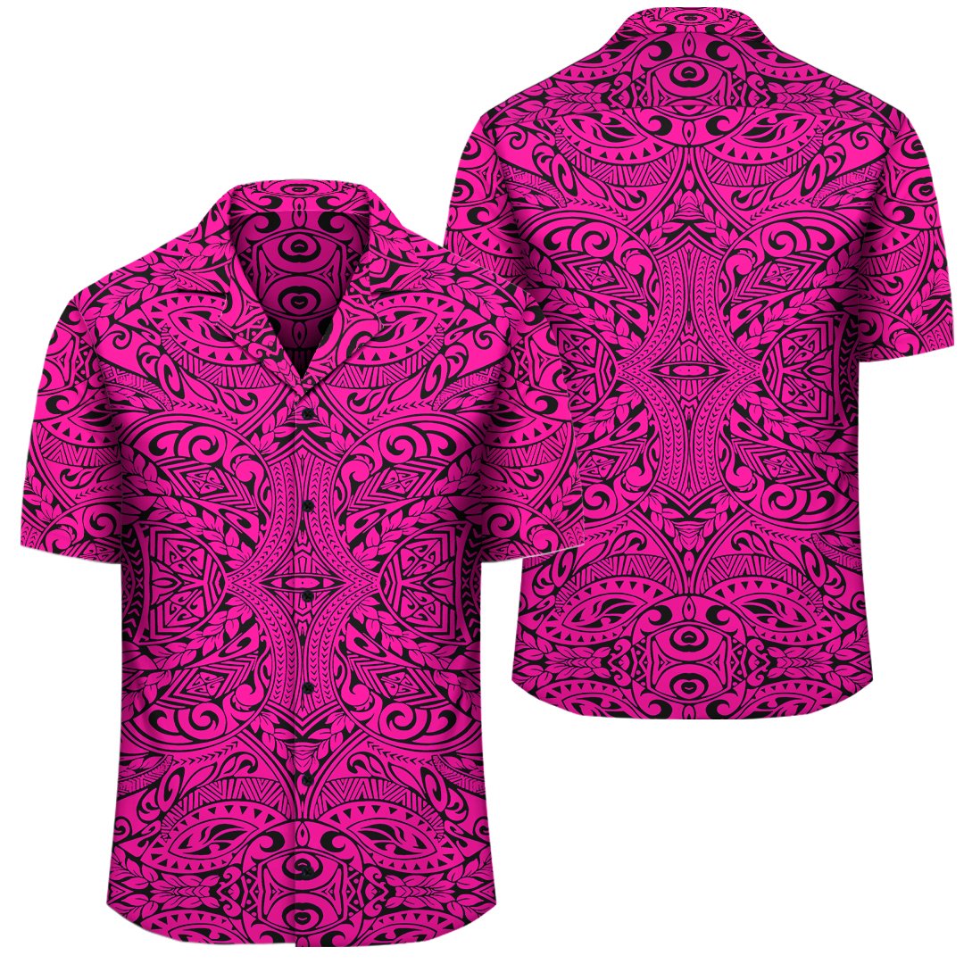 Polynesian Culture Pink Hawaiian Shirt