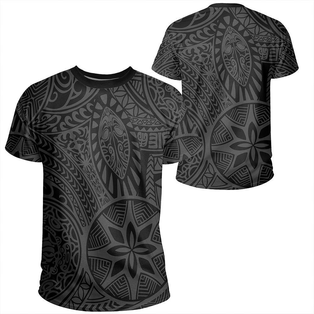 Polynesian Hawaiian Style Tribal Tattoo Gray T - Shirt