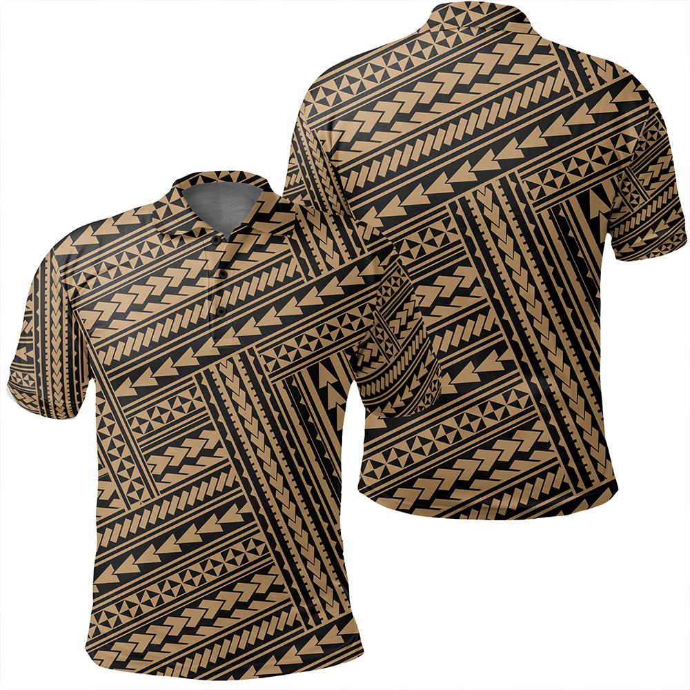 Unisex Polynesian Nation Gold Polo Shirt - AH