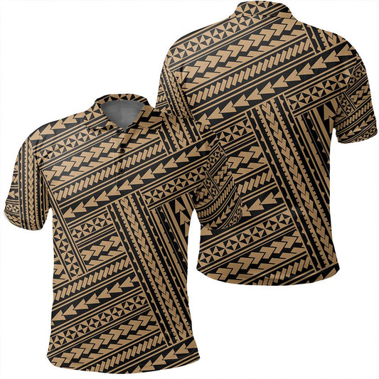 Unisex Polynesian Nation Gold Polo Shirt - AH