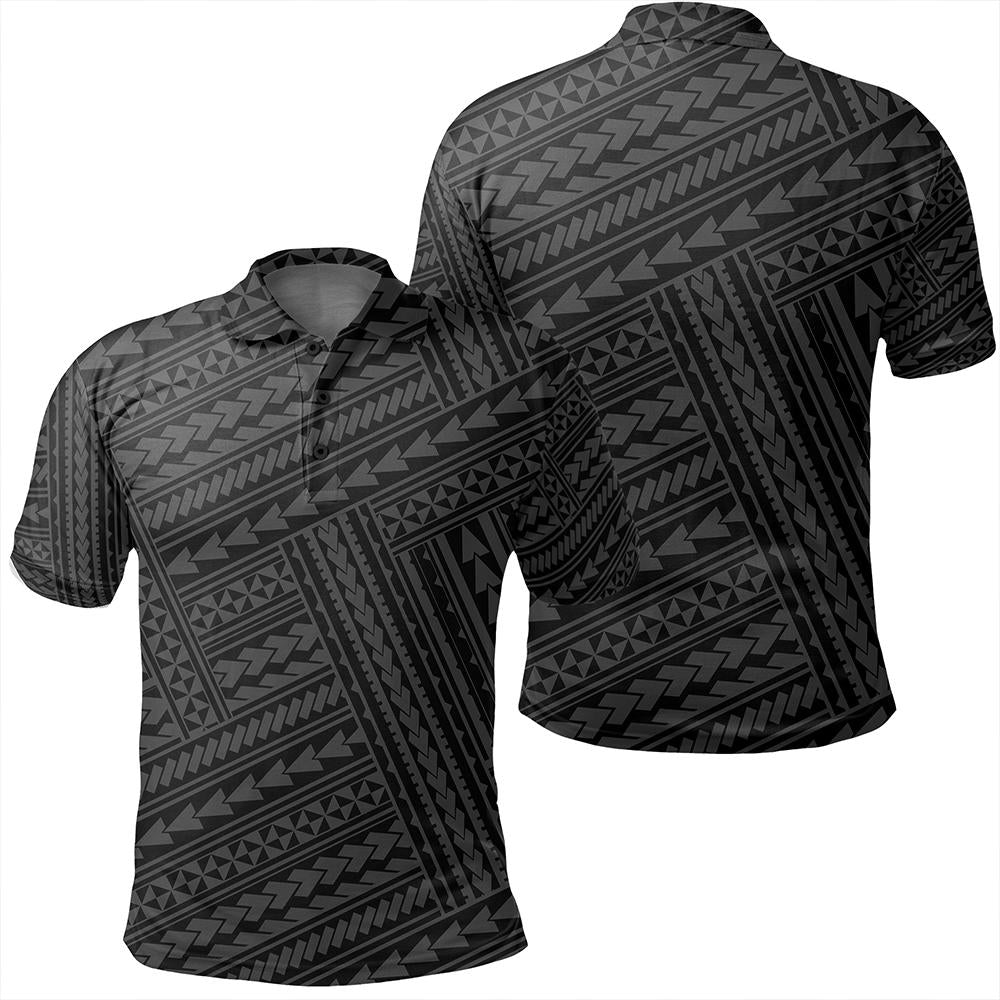 Unisex Polynesian Nation Gray Polo Shirt - AH