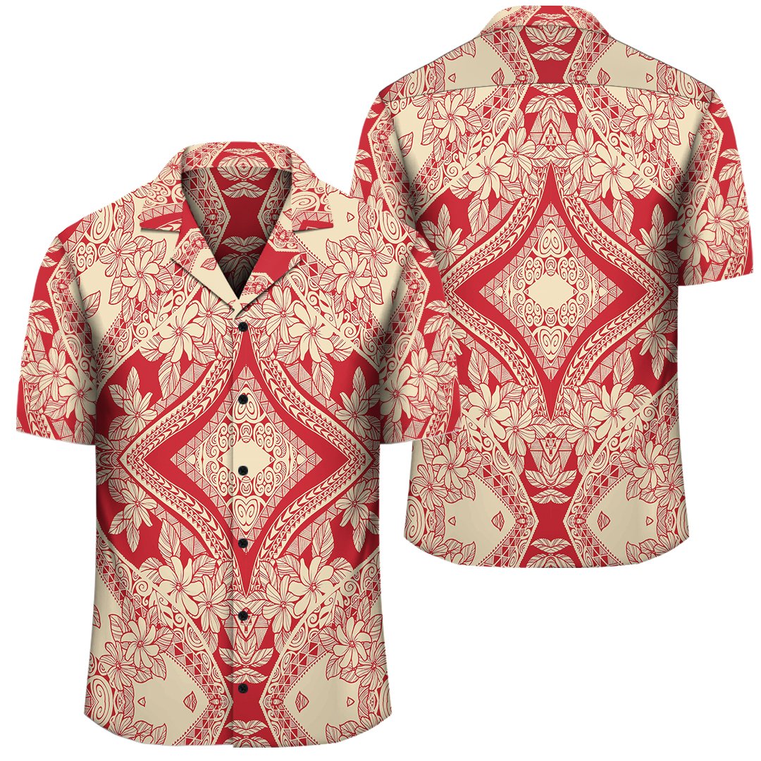 Polynesian Plumeria Mix Hawaiian Shirt