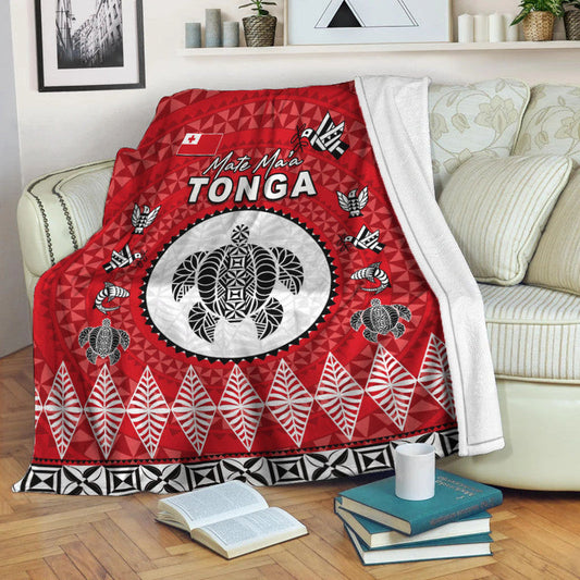 Mate Ma'a Tonga Ngatu Fonu Rugby Premium Blanket