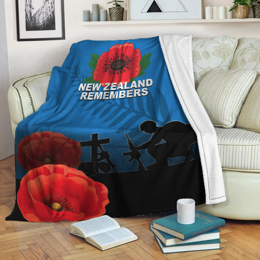 Anzac Day New Zealand Remembers Premium Blanket