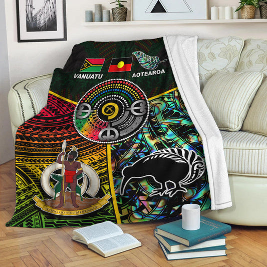 Vanuatu Mix Maori And Aboriginal Premium Blanket