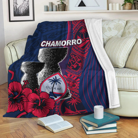 Guam Chamorro Premium Blanket Flag Color Style